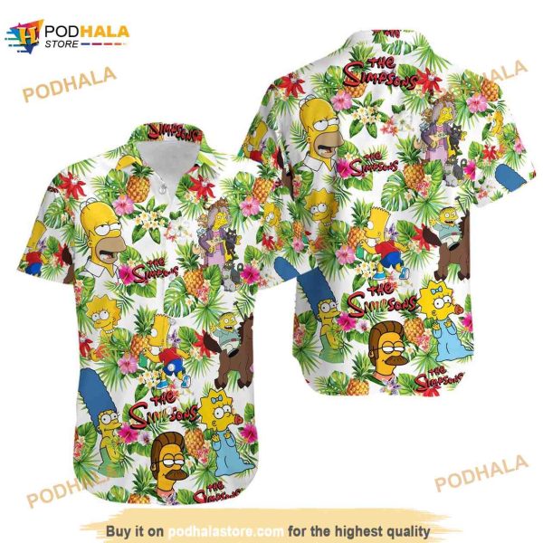 The Simpsons Tropical Hawaiian Shirt, Aloha Hawaii Beach Shirt