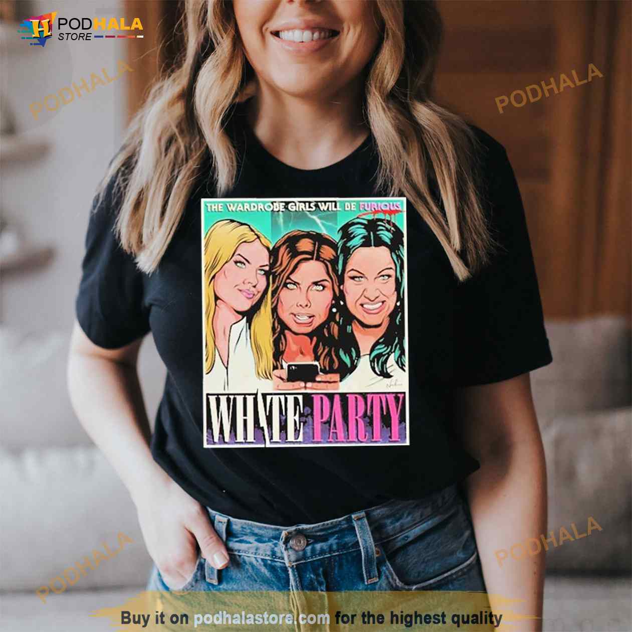 The Wardrobe Girls Will Be Furious White Party Shirt The Wardrobe Girls Will Be Furious White Party Shirt