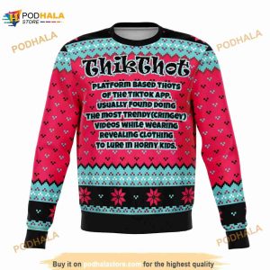 Thikthot Ugly Christmas Sweater, Funny Xmas Gifts