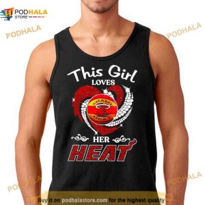 This Girl Loves Her Miami Heat Diamond Heart Shirt 3