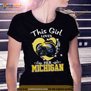 This Girl Loves Her Michigan Wolverines Helmet 2023 Shirt