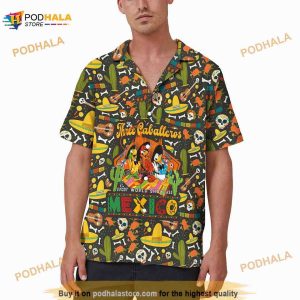 Three Caballeros Mexico Pavilion Vintage Hawaiian Shirt, Epcot World Showcase Donal Duck Hawaii Shirt