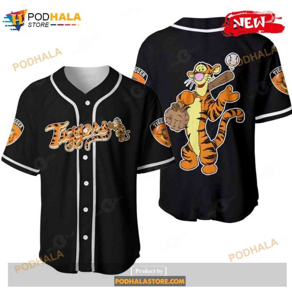 Tigger Winnie The Pooh Disney Cartoon Graphics All Over Print Unisex Baseball Jersey