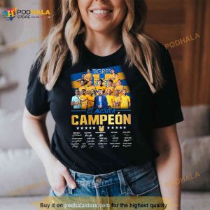 Tigres 2023 Liga Bbva Clausura Campeon Signatures Shirt 3