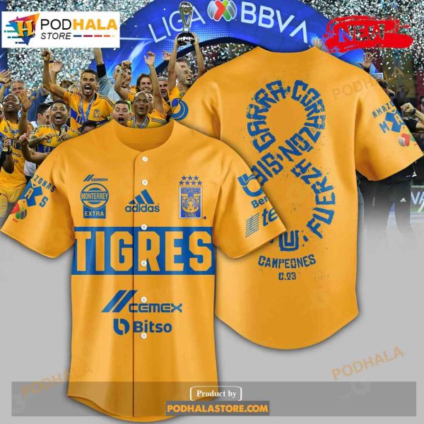 Tigres UANL Campeon Liga Champions Special Yellow Style Jersey