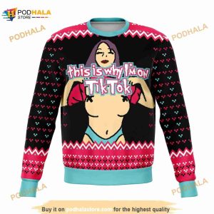 Tiktok Reason Ugly Christmas Sweater Unisex Holiday, Funny Xmas Gifts