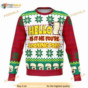 Tissue Hello Ugly Christmas Sweater Unisex Holiday, Funny Xmas Gifts