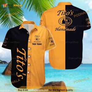 Titos Vodka Button Shirt, Titos Hawaiian Shirt, Beer Hawaiian Shirt