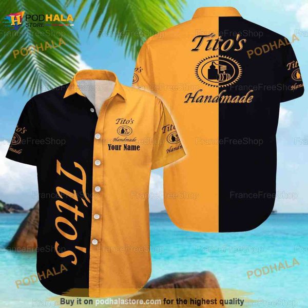 Titos Vodka Button Shirt, Titos Hawaiian Shirt, Beer Hawaiian Shirt