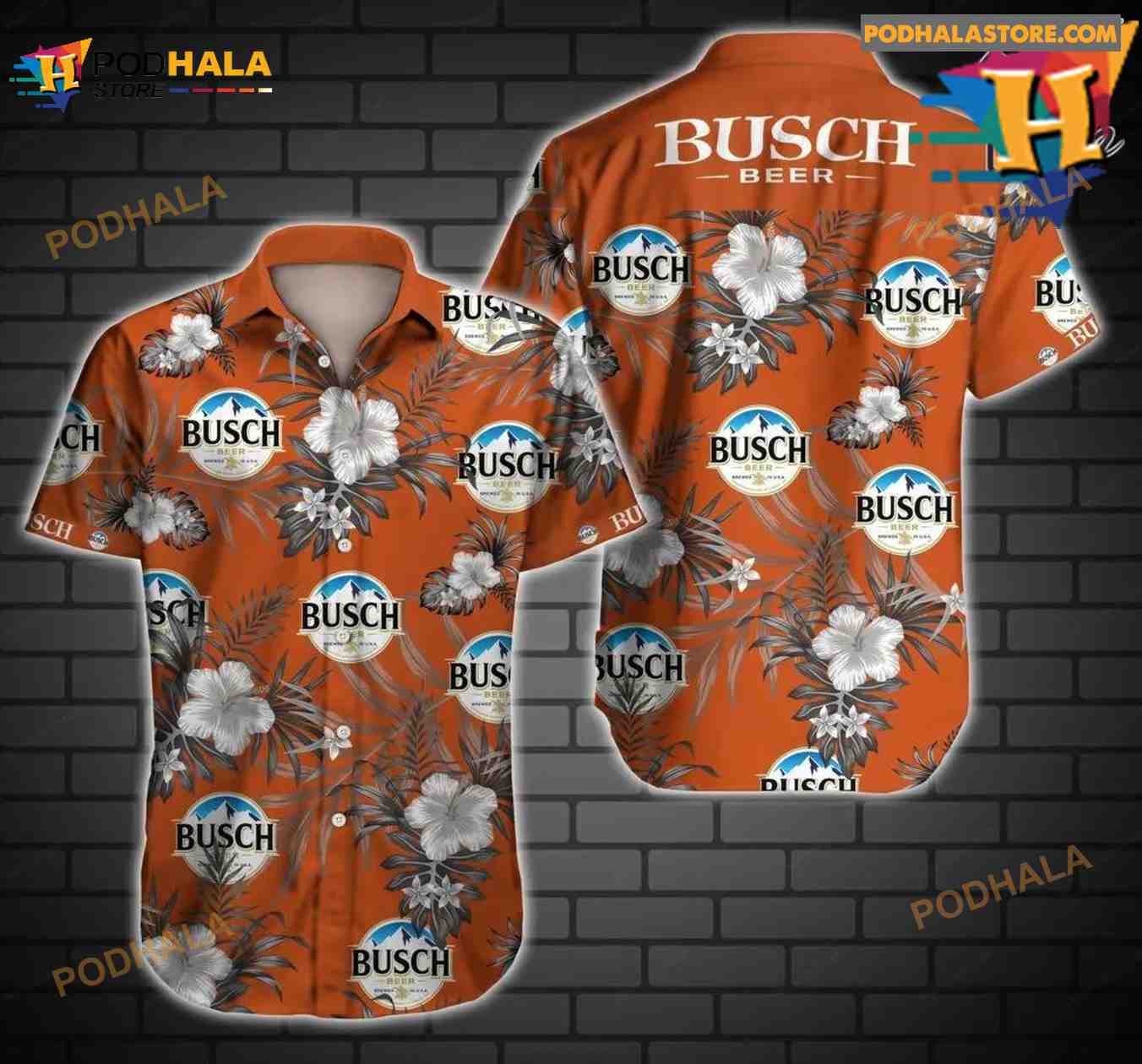 Tlmus Busch Beer Tropical Hawaiian Shirt Tlmus Busch Beer Tropical Hawaiian Shirt