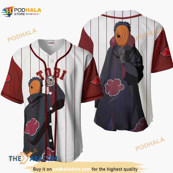 Tobi Akatsuki Anime 3D Baseball Jersey Shirt