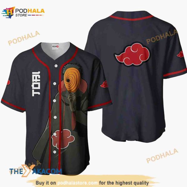 Tobi Naruto Anime 3D Baseball Jersey Shirt