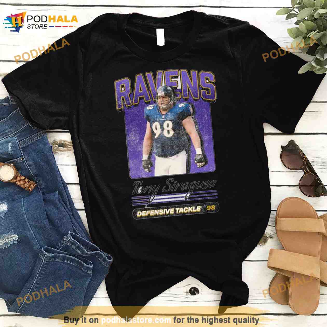 Tony Siragusa Sportr Art Ravens Football Shirt - Bring Your Ideas