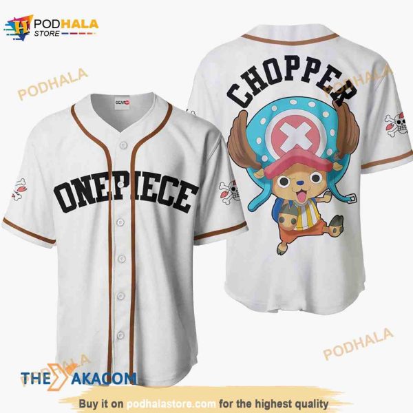 Tony Tony Chopper Anime One Piece Merch 3D Baseball Jersey Shirt