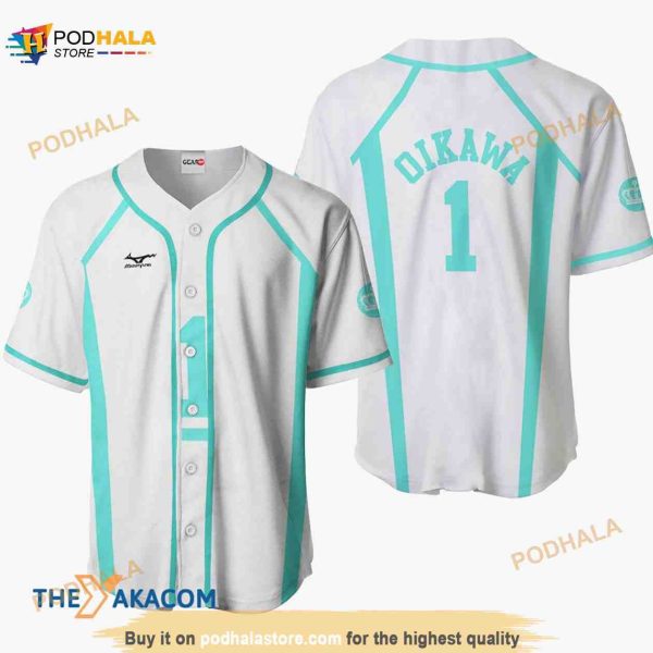 Tooru Oikawa Haikyuu Anime Costume 3D Baseball Jersey Shirt