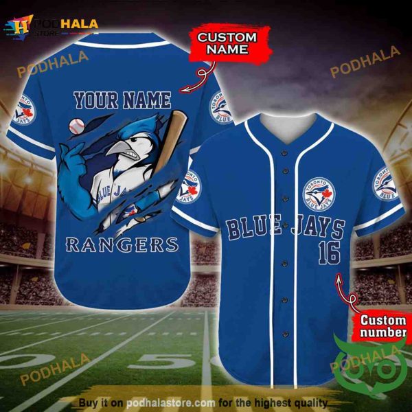 Toronto Blue Jays 3D Baseball Jersey Personalized Name Number