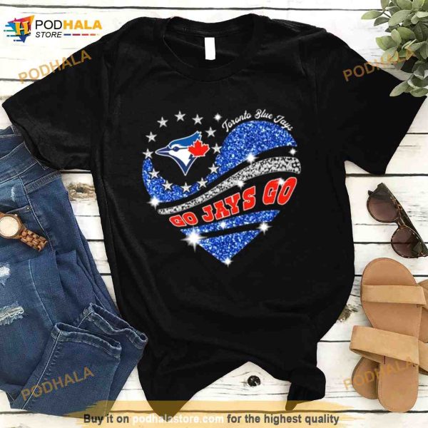 Toronto Blue Jays Go Jays Go Heart Diamond Shirt