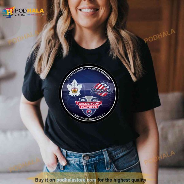 Toronto Marlies vs Rochester Americans 2023 Calder Cup Playoffs Dueling Souvenir Puck Shirt