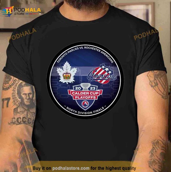 Toronto Marlies vs Rochester Americans 2023 Calder Cup Playoffs Dueling Souvenir Puck Shirt