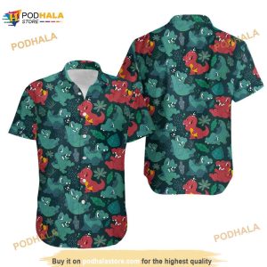 Totodile Pokemon Hawaiian Shirt, Funny Button Up Shirt