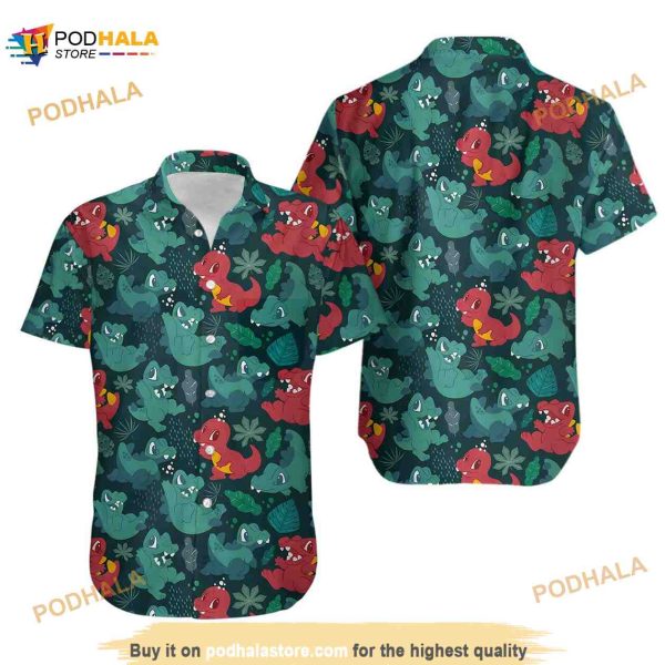 Totodile Pokemon Hawaiian Shirt, Funny Button Up Shirt