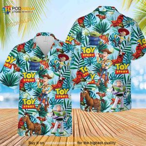 Toy Story Disney Hawaiian Shirt, Pixar Button Down Shirt, Buzz Lightyear Aloha Shirt