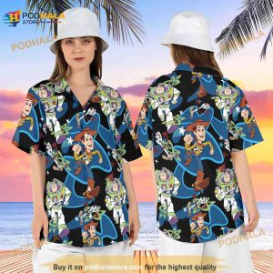 Toy Story Friends Hawaiian Shirt, Woody Buzz Lightyear Tropical Shirt, Family Vacation Hawaii Shirt