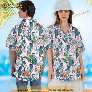 Toy Story Hawaiian Shirt, Disney Hawaiian Shirt, Woody Buzz Slinky T-rex Shirt