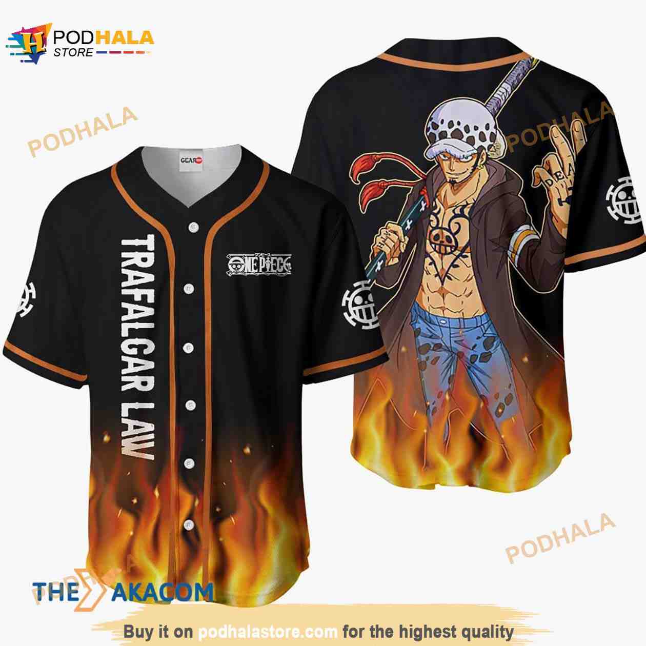 Trafalgar Law One Piece 3D Baseball Jersey Shirt - Bring Your