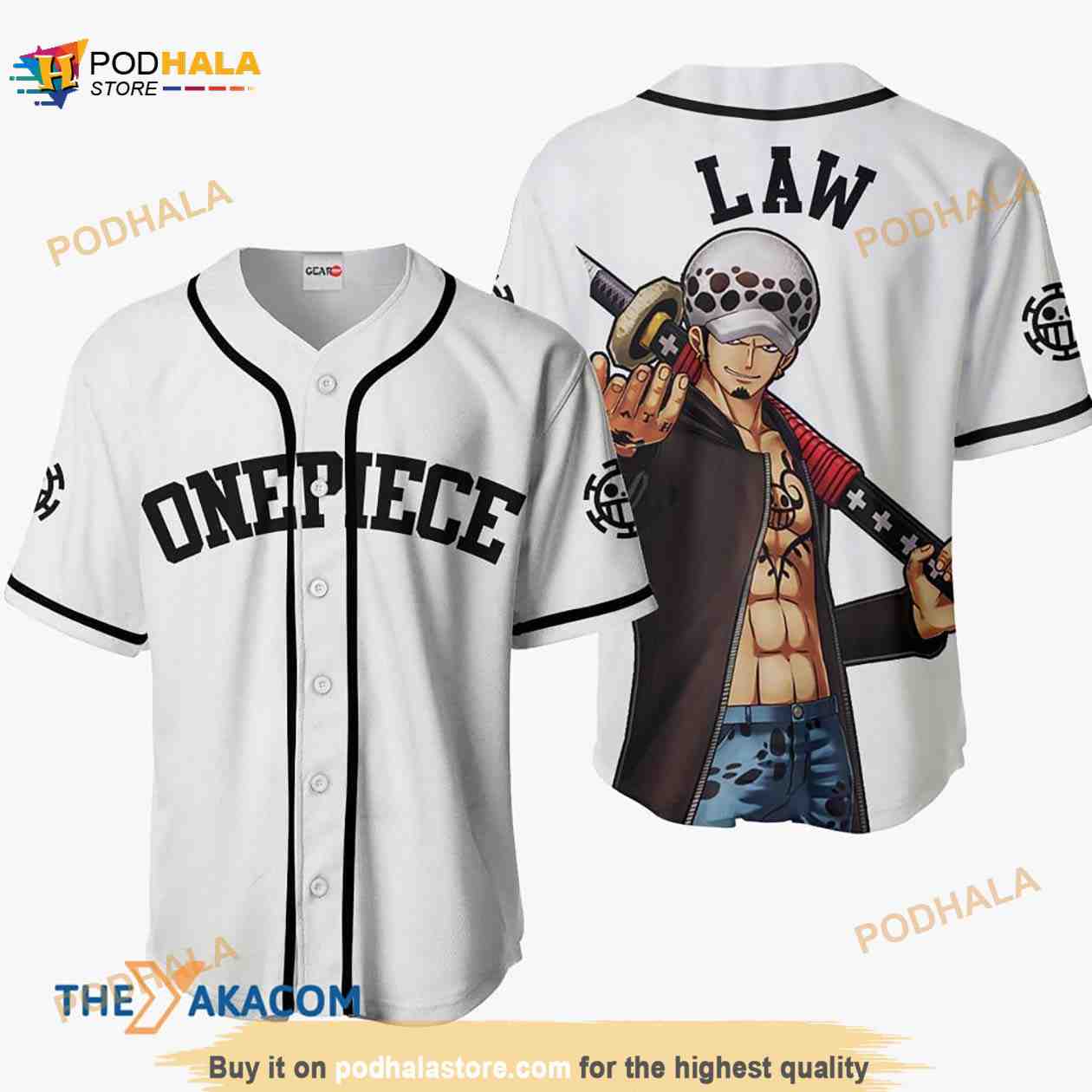 Trafalgar Law One Piece 3D Baseball Jersey Shirt - Bring Your