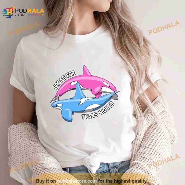 Trans Rights Or I Bites Orcas Cap Shirt