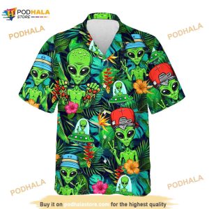 Tropical Alien Hawaiian Shirt For Men Women Tropical Summer Beach Aloha Gift 2