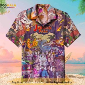 Tropical Jurassic Park Hawaiian Shirt - Explore The Prehistoric World, Summer Aloha Shirt