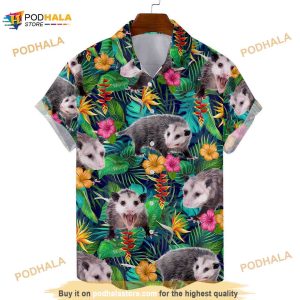 Tropical Opossum Hawaiian Shirt For Men Women, Summer Aloha Hawaiian