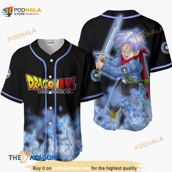 Trunks Dragon Ball Anime 3D Baseball Jersey Shirt