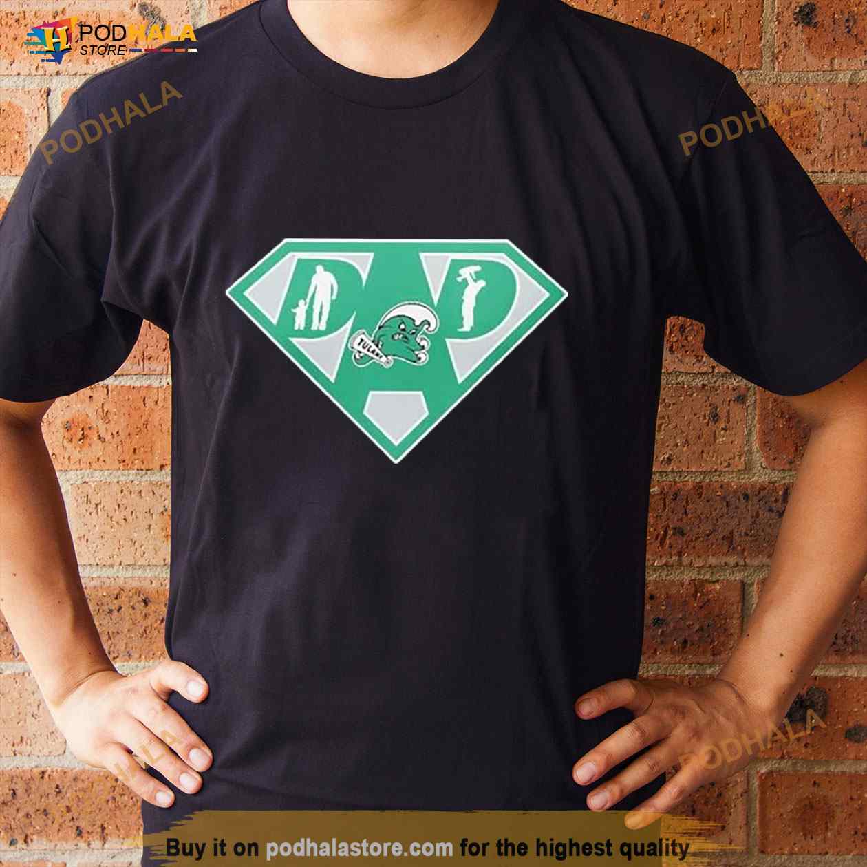 tulane Green Wave Super dad Shirt tulane Green Wave Super dad Shirt