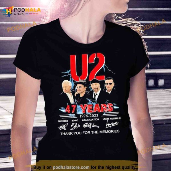 U2 47 Years 1976 2023 Thank You For The Memories Signatures Shirt