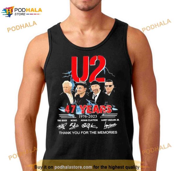 U2 47 Years 1976 2023 Thank You For The Memories Signatures Shirt