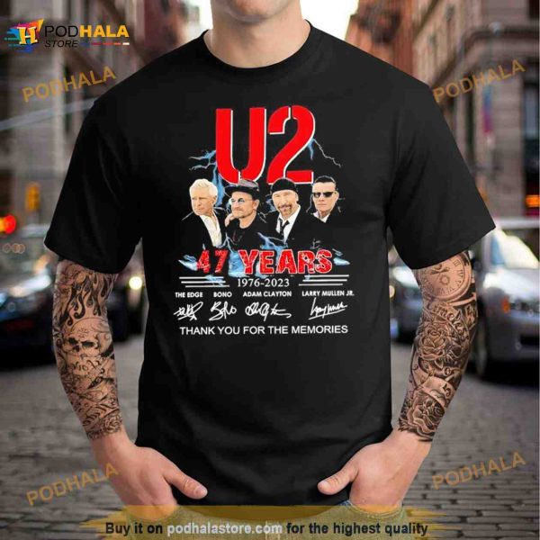 U2 47 Years 1976 2023 Thank You For The Memories Signatures Shirt