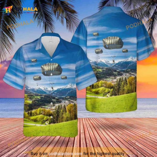 US Army T-11 Parachute Of 173rd Infantry Brigade Combat Team Hawaiian Shirt