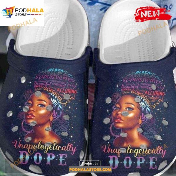 Unapologetically Dope Crocs Birth Month Gift Back Girl Rubber Crocs Crocband Clogs