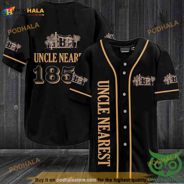 Uncle Nearest Premium Whiskey 3D Baseball Jersey Shirt