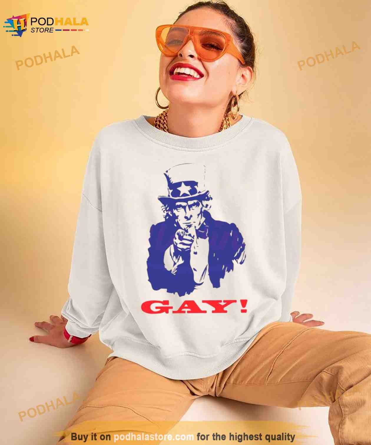 Uncle Sam GAY Live Laugh Lesbian Shirt Uncle Sam GAY Live Laugh Lesbian Shirt