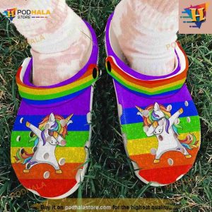 Unicorn Rainbow Classic Crocs Clog Shoes 2