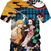 Unisex Demon Slayer Kamado Tanjirou Short Sleeve 3D Anime Shirt