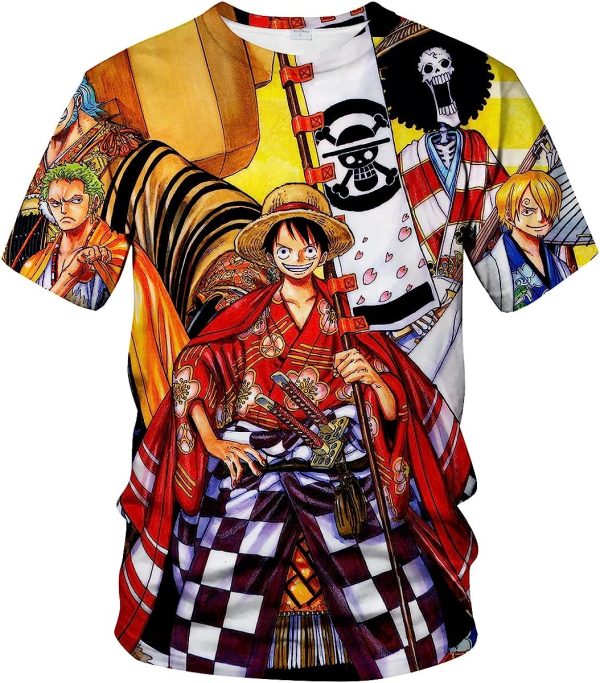 Unisex One Piece Luffy Pattern 3D Anime Shirt