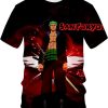 Unisex One Piece Zoro Pattern Printed Short Sleeve 3D Anime Shirt