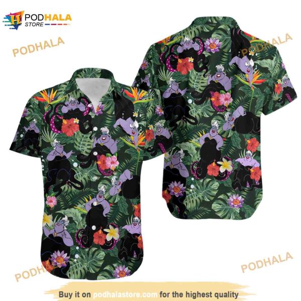 Ursula Shirt, Ursula Hawaiian Shirt, Disney Hawaii Shirt