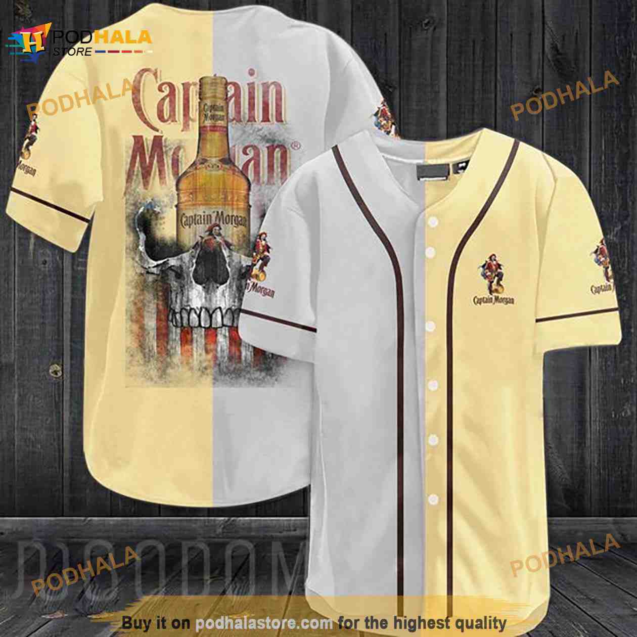 Personalized White Logo Captain Morgan 3D Baseball Jersey - Bring Your  Ideas, Thoughts And Imaginations Into Reality Today