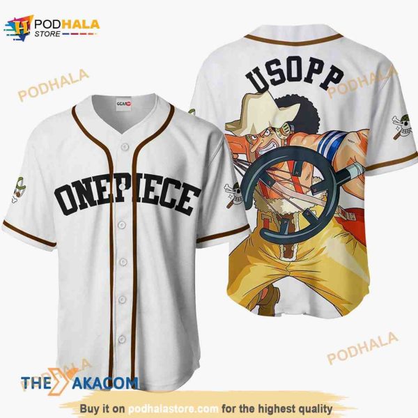 Usopp One Piece Anime 3D Baseball Jersey Shirt